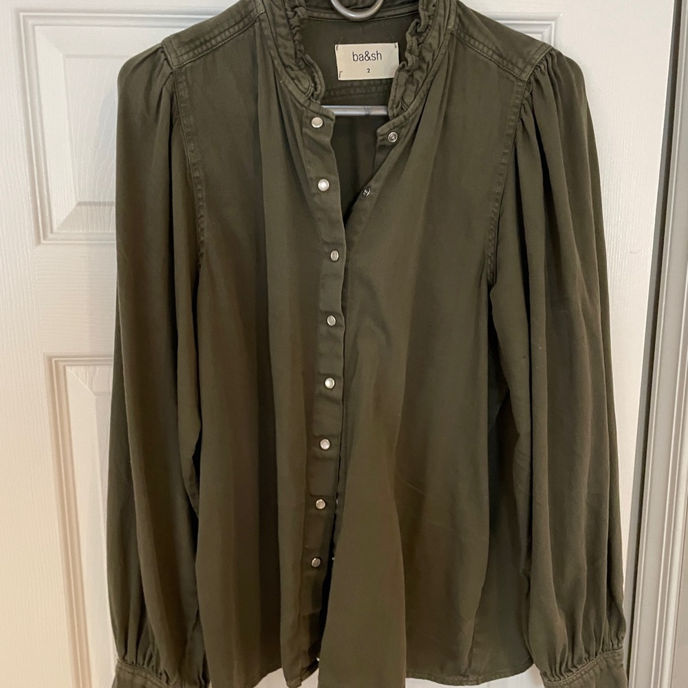 Ba&sh Olive Green Blouse